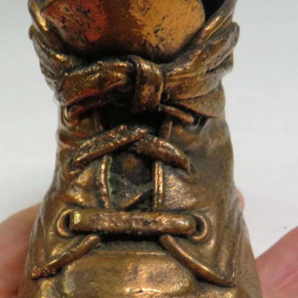 Vintage Bronzed Baby Shoe 60s good quality